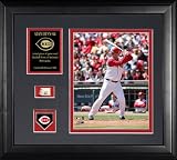 Adam Dunn Cincinnati Reds Framed 8x10 Photograph with Game-Used Baseball Piece & Medallion
