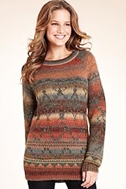 Chunky Knit Space Dye Scroll Jumper with Wool