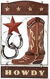 Welcome Sign - Western Howdy Boot (12x19) by Regal Gift