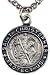 St. Christopher Pewter Medal,24 Stainless Steel Stainless Necklaces & Pendants Chain.