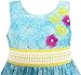 Sunny Fashion Girls Dress Blooming Rose Garden Flower Print Sleeveless Blue