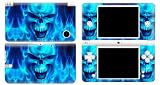 Bundle Monster Vinyl Skin Sticker For Nintendo DSi XL (LL) Handheld Game Console - Cover Protector Art Decal - Blue Skull