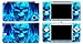 Bundle Monster Vinyl Skin Sticker For Nintendo DSi XL (LL) Handheld Game Console - Cover Protector Art Decal - Blue Skull