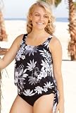 Beach Belle® Midnight Bouquet Blouson Tankini - Plus Size Swimsuit Plus Size Swimsuits