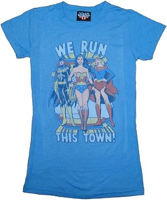 Click to buy Junk Food Wonder Woman Batgirl Supergirl Girl Power Junior Womens T-Shirtfrom Amazon!