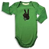Monsters With Sideburns - Infant Boys Long Sleeve Onesie, Green