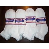 12 Pair Diabetic Socks,9-11 medium size,1/4 length,white,,Physicians Choice