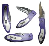 Best sale price for Police Pocket Knife (Blue). Free Shipping.