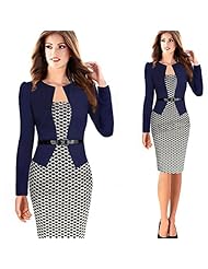 Cotton/Polyester Belted Lace Cocktail Checkered Print Bodycon Dress/Evening Dress/Prom Dress/Party Dress/Wedding Dress 