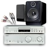 Onkyo DX-7355 CD player (Silver) + A-9155 stereo amplifier (Silver) + Q Acoustics 2020 speakers (Gloss Black) + Creative Audio £50 cable bundle (see below for details). 2 Year Guarantee.