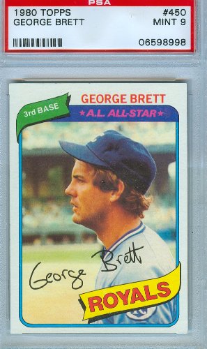 1980 Topps #450 George Brett Kansas City Royals Baseball Card PSA 9 MINT