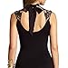 Chen Women Sleeveless Vest Tank Tops Blouse Stand Collar T-Shirt (M, Black)