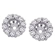 14K White Gold 1/2 ct. Diamond Earring Jackets