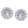14K White Gold 1/2 ct. Diamond Earring Jackets