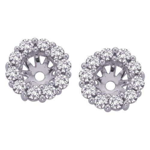 Platinum 1/2 ct. Diamond Earring Jackets