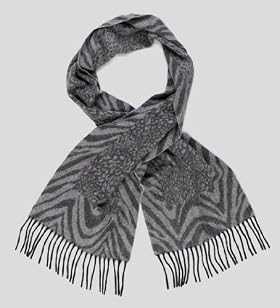 Pure Cashmere Animal Print Scarf