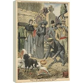 DOG FAITHFUL TO MASTER - 40 Inch Canvas Print (101cm) by Mary Evans