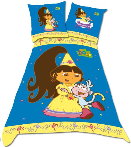 Belltex 5414629146486 Dora Bettw&auml;sche Princess 140 x 200 und 65 x 65 cm