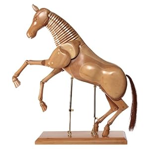 Artina Wooden Horse Mannequin 50cm = 19.7 inches High With Stand. Fully