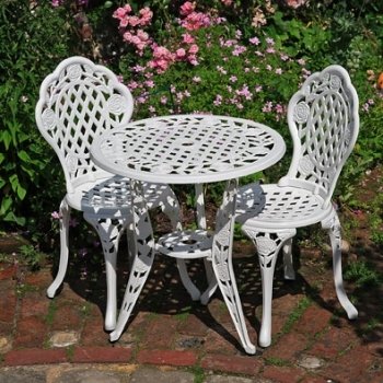 White Rose Bistro Set top Garden Furniture product White Rose Bistro Set picture