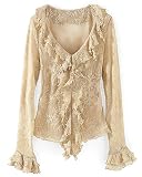 Sheer ruffled blouse