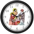 Blessing by Wise Men Christian Theme Wall Clock by WatchBuddy Timepieces (White Frame)