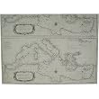 Antique Mediterranean Map Gift Wrap Decoupage Paper Poster