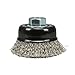 Forney 72801 Cup Brush Crimped, Stainless, 2-3/4" x .014" x 5/8"-11 Arbor