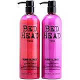 TIGI Bed Head Dumb Blonde Shampoo and Reconstructor Conditioner Duo - 25.36oz each