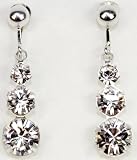 Jewels by premium-kristall� - Ohrclips 3 Kristalle - 925 Silber - Ohrringe Made with SWAROVSKI ELEMENTS