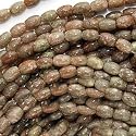 Autumn Jasper 4 x 6mm Melon Beads 16 Inch Strand / Green Orange