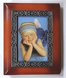 Review Glory Land Corporation  / 3½×5 Petralite Antique Cherry Photo Album w/50 4×6 Inserts - Flowers & Swirls