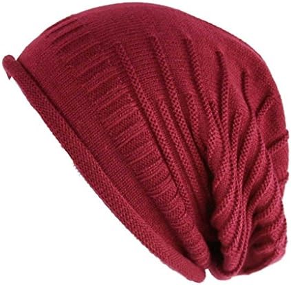 FUNOC Unisex Women Men Winter Warm Ski Knitted Crochet Baggy Beanie Hat Cap Beret