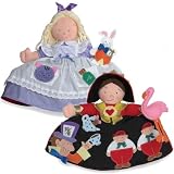 NORTH AMERICAN BEAR Topsy Turvy Doll - Alice In Wonderland And The Queen Of Hearts