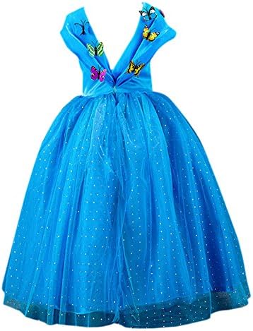 Fullsexy Deluxe Girl's Dress Costume (6-7, Blue)