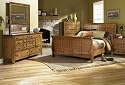4 PC Grandpa's Cabin Oak Sleigh Bedroom Furniture Set by Liberty Furniture