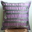Purple Motions - Throw Pillow Covers - Silk Pillow Cover with Pipe Sequins Embroidery