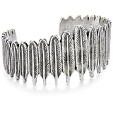 House Of Harlow 1960 Large Feather Row Cuff Bracelet