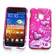 Samsung Epic Touch 4G D710 (Sprint Galaxy S II) Rubberized Snap-On Protector Hard Case Image Cover "Pink Love" Design