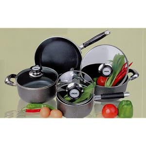 7PC Aluminum Heavy Gauge Non-Stick Pan Casserole Cookware Set by Concord