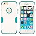 iPhone 6 Case, E LV iPhone 6S Case - SHOCK ABSORPTION / HIGH IMPACT RESISTANT Full Body Hybrid Armor Protection Defender Case Cover for Apple iPhone 6S / 6 with 1 Stylus and 1 Microfiber Cleaning Cloth - [WHITE/TURQUISE]