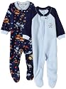 Gerber Robots Blanket Sleepers Two Pack, Light Blue