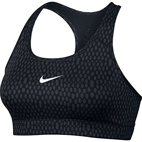Nike Womens Victory Compression Mirror Mesh Sports Bra White/Black
