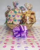 Gourmet Food : Scott's Cakes Large Bunnyville Cookie Basket with No Handle Bunny Hop Wrapping