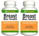2 BOTTLES Breast Max Health 360 total caps Natural Breast Enlargement Enlarger KRK SUPPLEMENTS