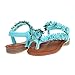 DREAM PAIRS GARDENIA Girl's Cute Flowers Embellished Elastic Strap Toe Ring Flat Summer Sandals