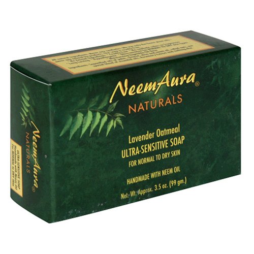 Neemaura Naturals Ultra-Sensitive Soap, Lavender Oatmeal, 3.5 oz (99 g)