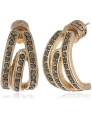 Kenneth Cole New York "Woven" Pave Sculptural Drop Earrings
