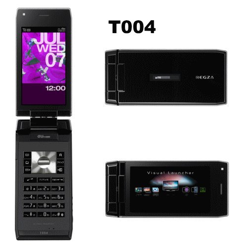 新品 ロッククリア済み au REGZA Phone T004 ムーンブラック 白ロム 標準セット品