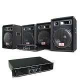 DJ PA Komplettset "Marrakesch Lounge Pro" (2x 480W PA Verst�rker, 4x 400W Boxen)von "Elektronik Star"